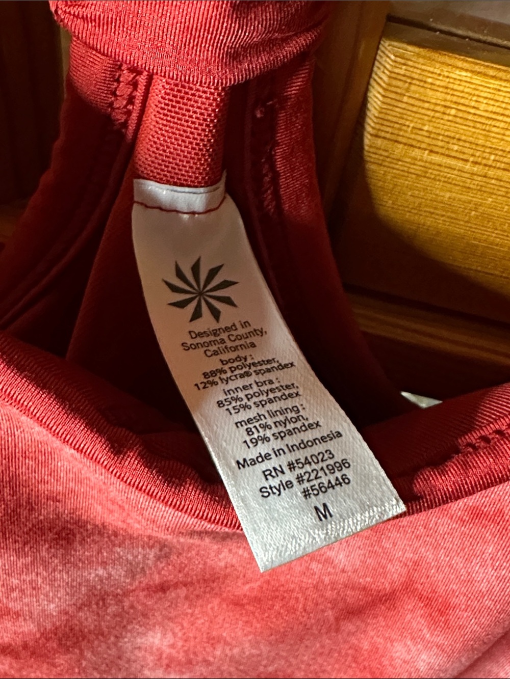 Athleta Pavitra Racerback Tank Top Red Tie-Dye Pattern & Paisley Print - Picture 2 of 5